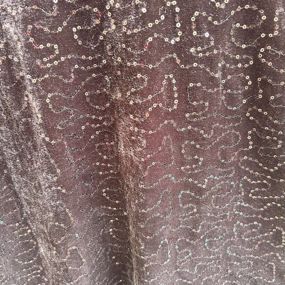 Nanette Lepore Sequin Velvet Satin Bow Top Size Medium - Picture 6 of 6